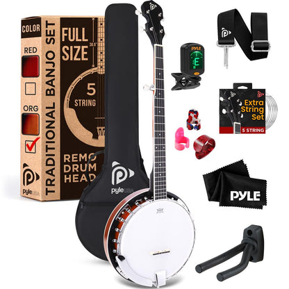 5-String Banjo Kit, Rich Sound, Remo Head, Sapele Resonator, Sunburst