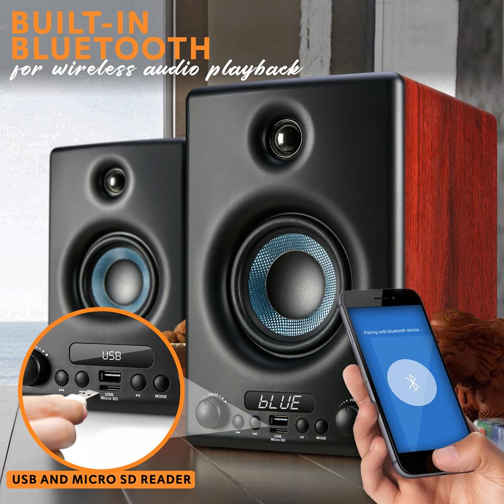 product image number 5 for Pyle Hi-Fi Home Bookshelf Monitor Speakers