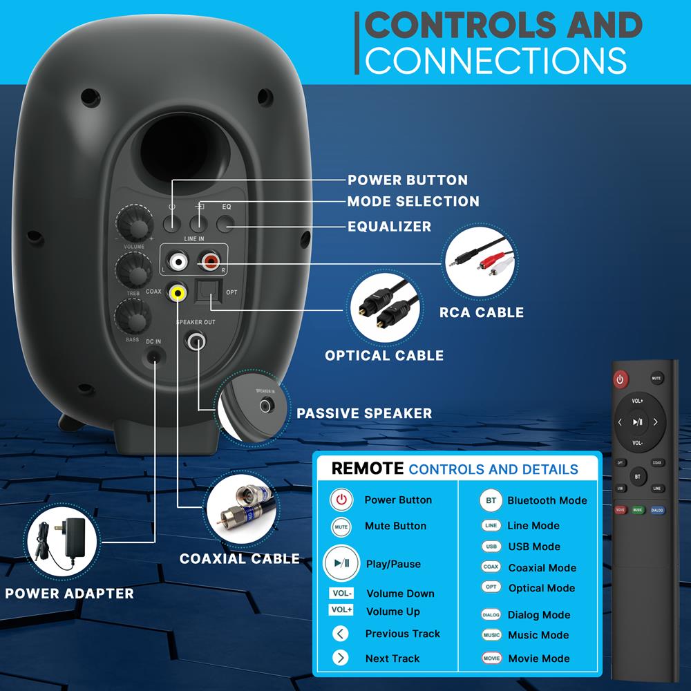 product image number 2 for Pyle Hi-Fi Home Bookshelf Monitor Speakers