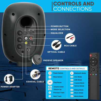 product image number 2 for Pyle Hi-Fi Home Bookshelf Monitor Speakers