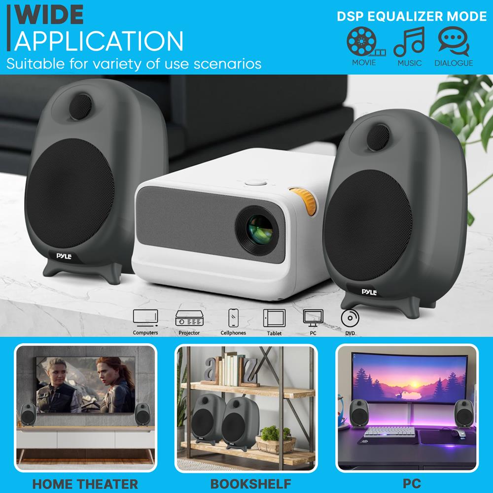 product image number 4 for Pyle Hi-Fi Home Bookshelf Monitor Speakers