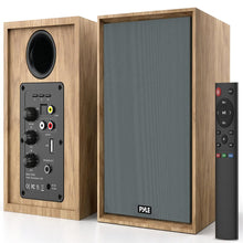 Bluetooth Bookshelf Speakers Hi-Fi Sound 60W MDF Wood