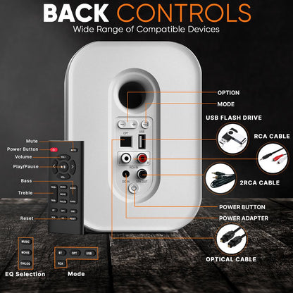 product image number 2 for Pyle Hi-Fi Home Bookshelf Monitor Speakers