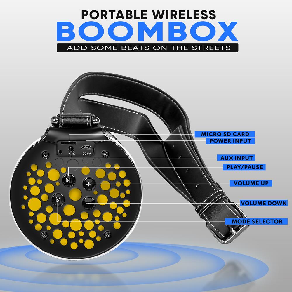 product image number 2 for Pyle Portable Bluetooth Boombox Stereo Radio