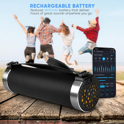 product image number 3 for Pyle Portable Bluetooth Boombox Stereo Radio