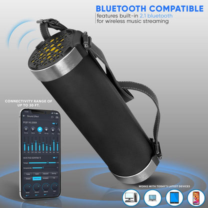 product image number 6 for Pyle Portable Bluetooth Boombox Stereo Radio