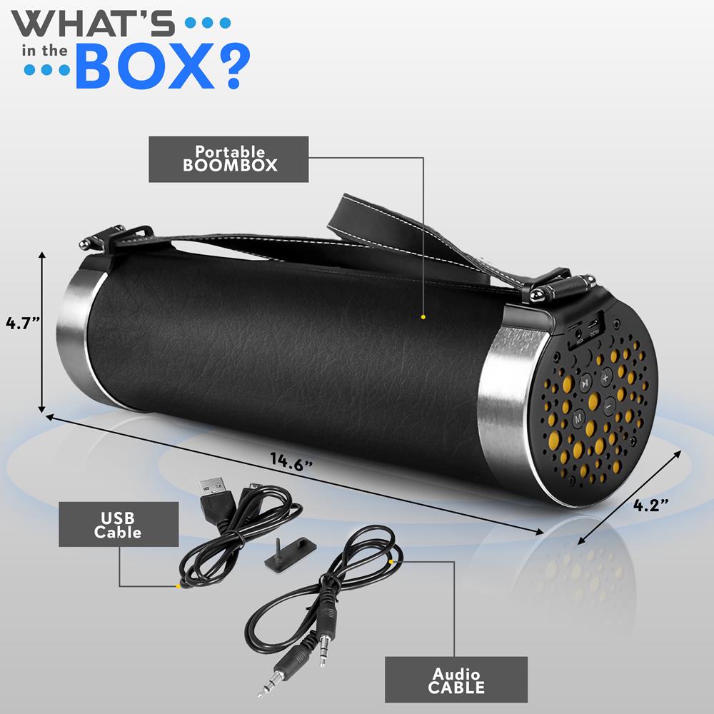 product image number 7 for Pyle Portable Bluetooth Boombox Stereo Radio