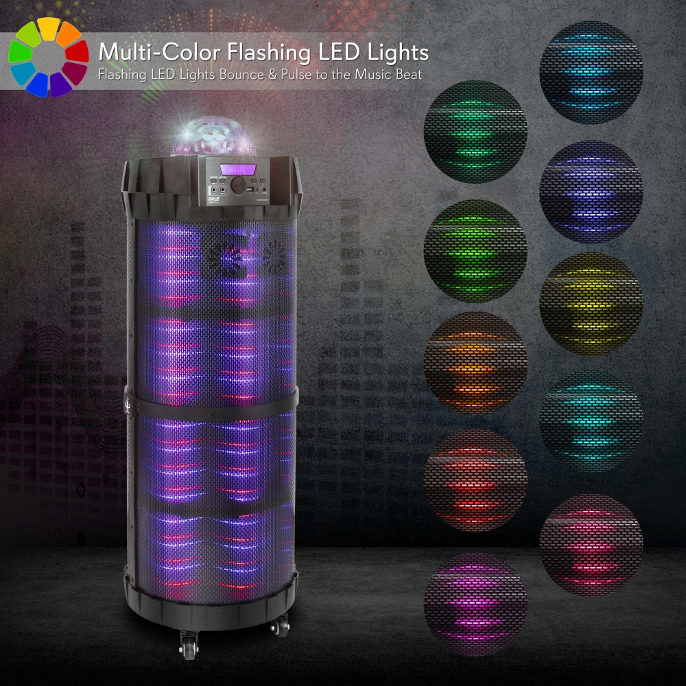 product image number 3 for Pyle Portable Microphone & Led Speaker System