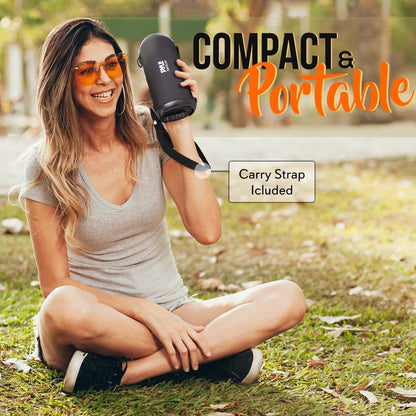 Portable Bluetooth Boombox Speaker - Loud Sound, Rechargeable, Blue