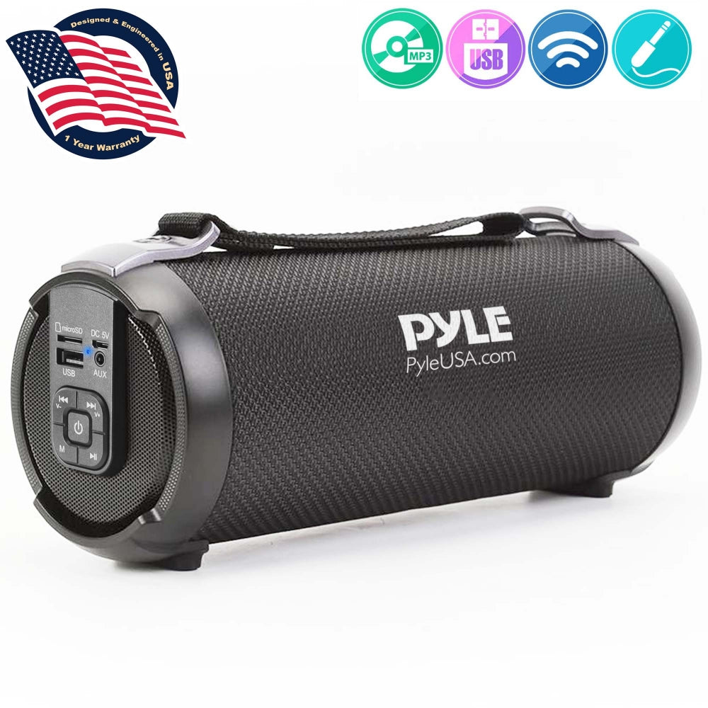 PyleUsa Wireless Portable Bluetooth Boombox Speaker - 40W 2Ch Waterproof Rechargeable Speaker Loud Stereo System w/Google Assistant/Siri Voice Control Pyle PBMWP185 500W Portable Bluetooth Wireless BoomBox Stereo