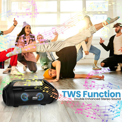 Wireless Bluetooth Boombox Speaker - Monstrous Sound, Waterproof, 40W