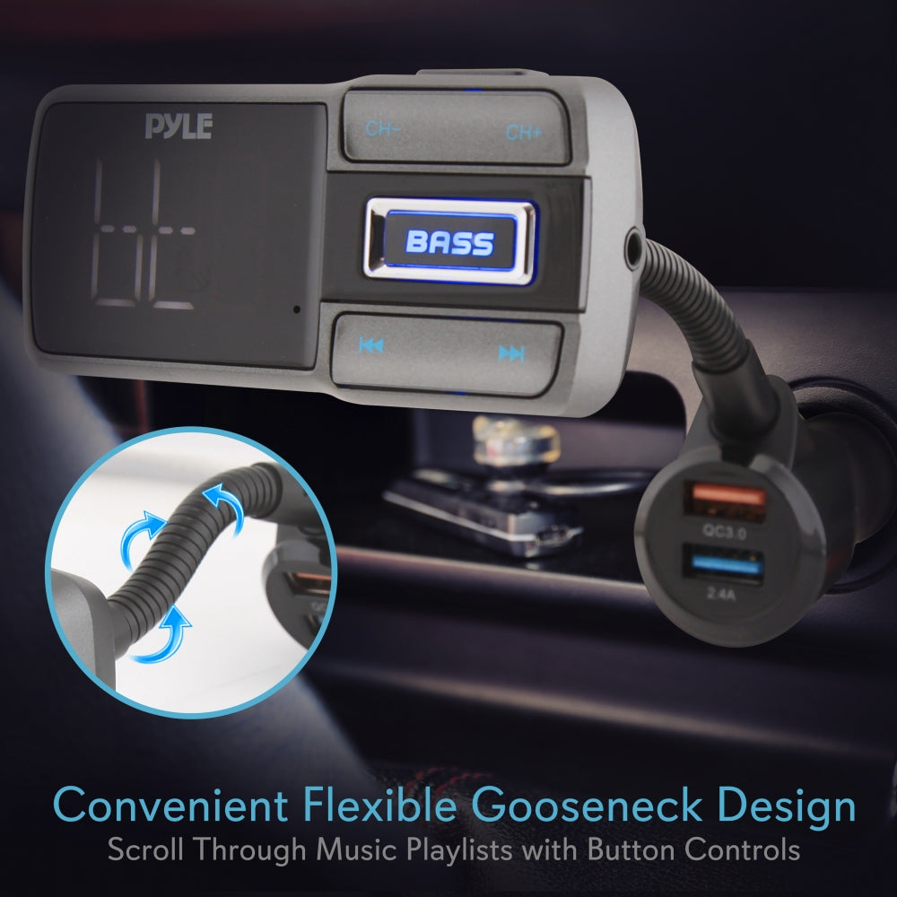 product image number 4 for Pyle Bluetooth Car Adapter With Quick Charge