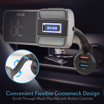 product image number 4 for Pyle Bluetooth Car Adapter With Quick Charge