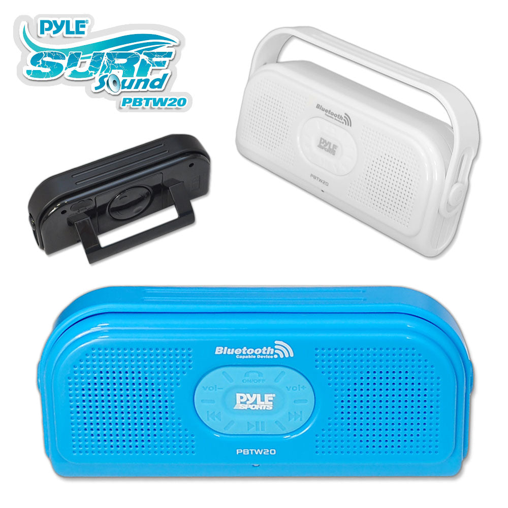 Waterproof Bluetooth Speaker, Hands-Free Calls, IPX7, White – Pyle USA