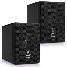 Mini Cube Bookshelf Speakers 100W 3" Paper Cone Driver Pair