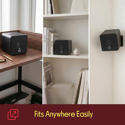Mini Cube Bookshelf Speakers 100W 3" Paper Cone Driver Pair