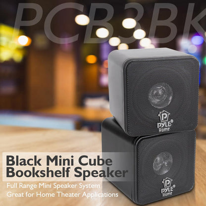 4'' Mini Cube Bookshelf Speakers