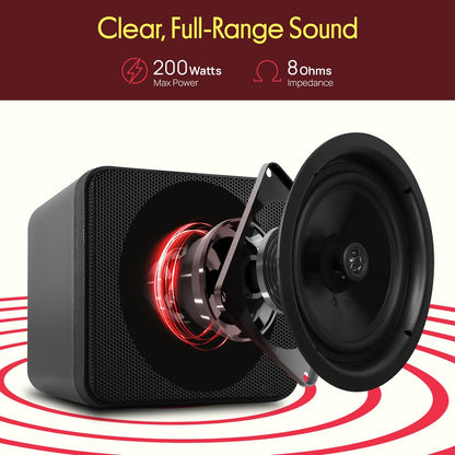 4'' Mini Cube Bookshelf Speakers