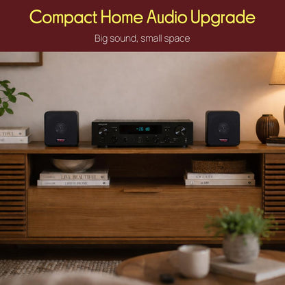4'' Mini Cube Bookshelf Speakers