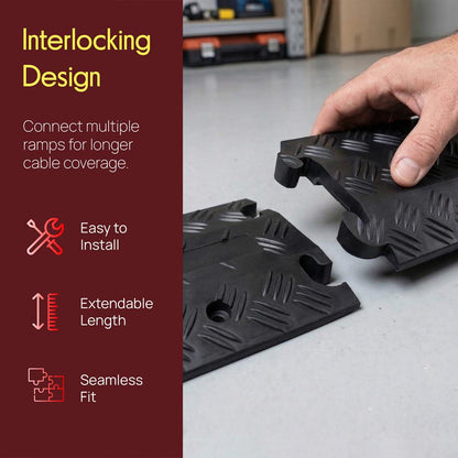 Cable Protector Cover Ramp - Cord/Wire Safety Concealment Track