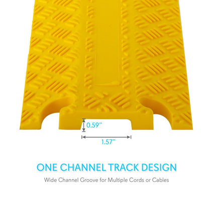 Cable Protector Ramp 11,000 lbs Support Thermoplastic Rubber Yellow