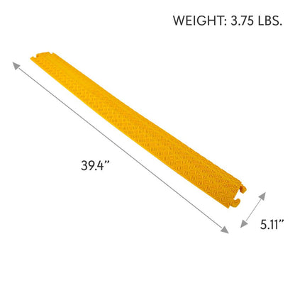 Cable Protector Ramp 11,000 lbs Support Thermoplastic Rubber Yellow