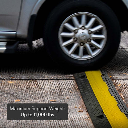 40" Cable Protector Ramp - Waterproof, Heavy Duty, Single Channel, Yellow