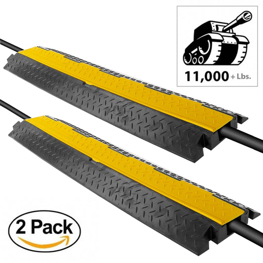 40" Cable Protector Ramp - Waterproof, Heavy Duty, Single Channel, Yellow