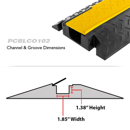 product image number 2 for Pyle Cable Cover Ramp Safety Track, 1-Ch.