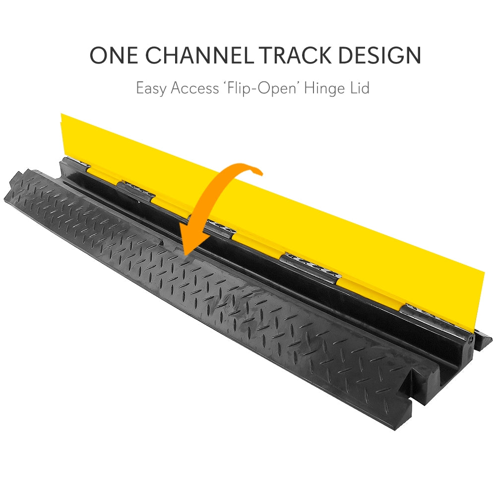 product image number 3 for Pyle Cable Cover Ramp Safety Track, 1-Ch.
