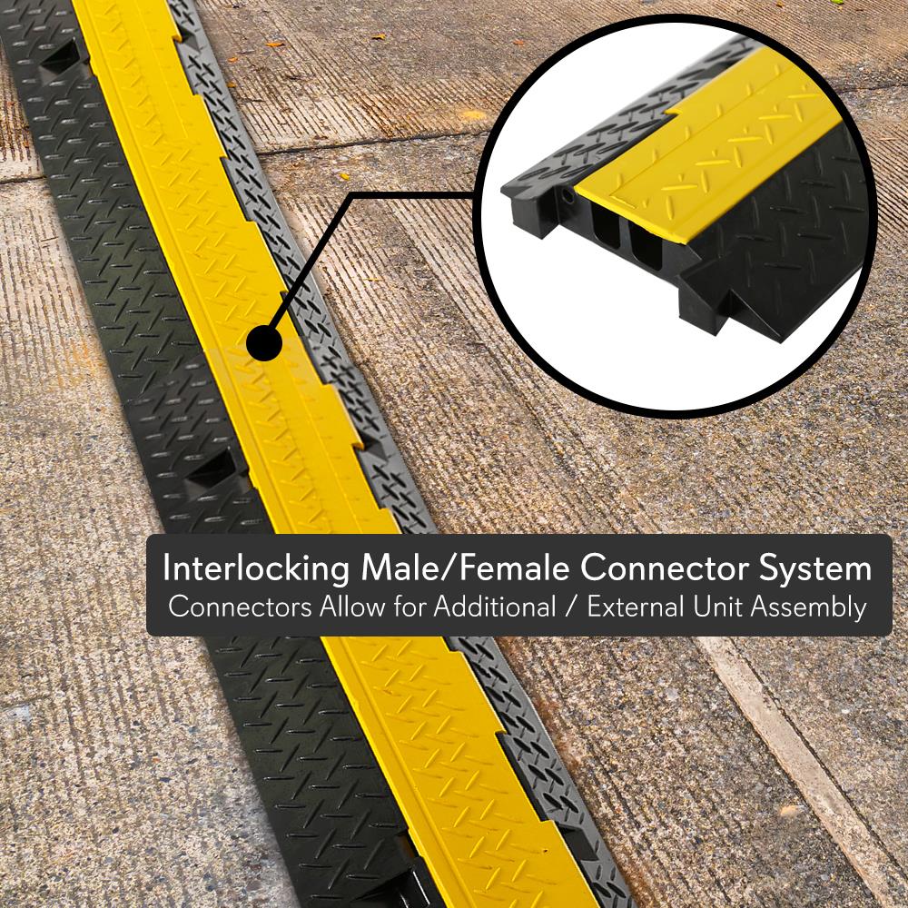 product image number 5 for Pyle Cable Cover Ramp Safety Track, 2-Ch.