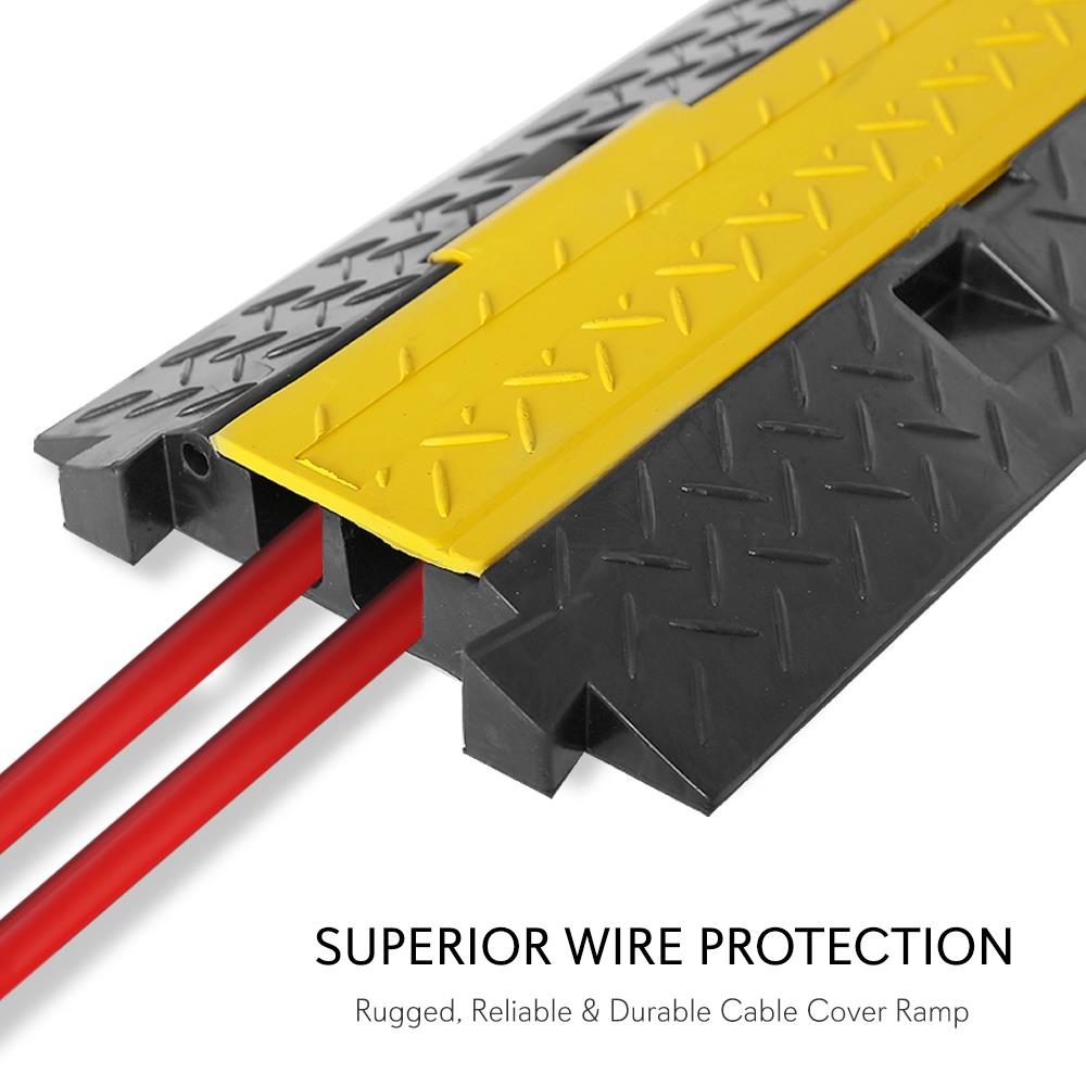 product image number 6 for Pyle Cable Cover Ramp Safety Track, 2-Ch.