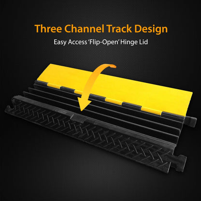 product image number 2 for Pyle Cable Cover Ramp Safety Tracks