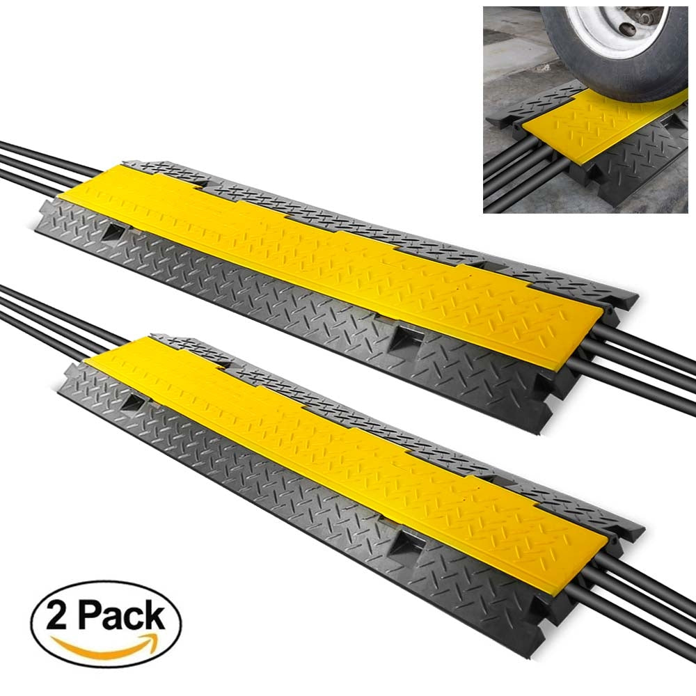 Cable Protector Ramp 3-Channel Heavy Duty Waterproof Rubber 40