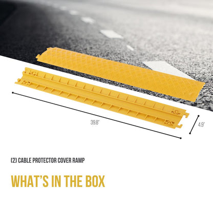 Cable Ramp Protector 2000 lb Capacity Polyethylene Yellow