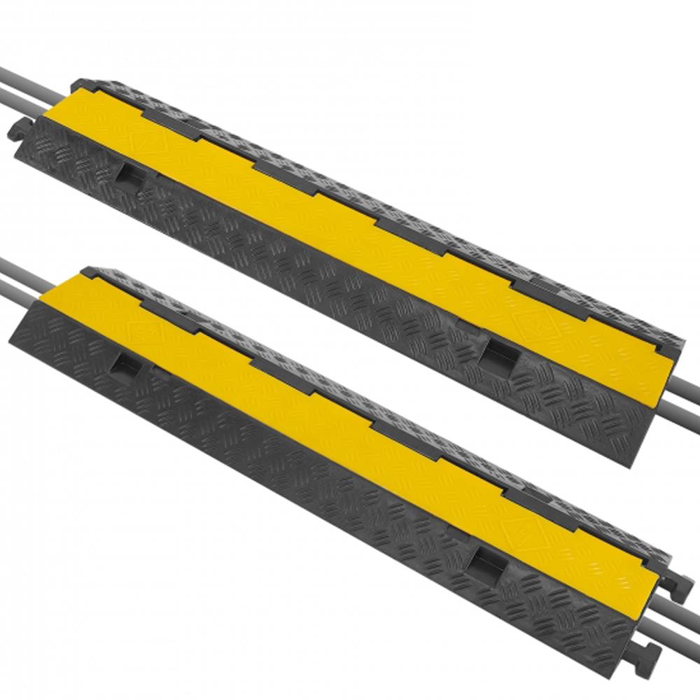 Pyleusa Ramp Cable Ramp Cover 2,000 lbs Capacity, 2-Channel, Yellow, 2 Pack – Pyle USA
