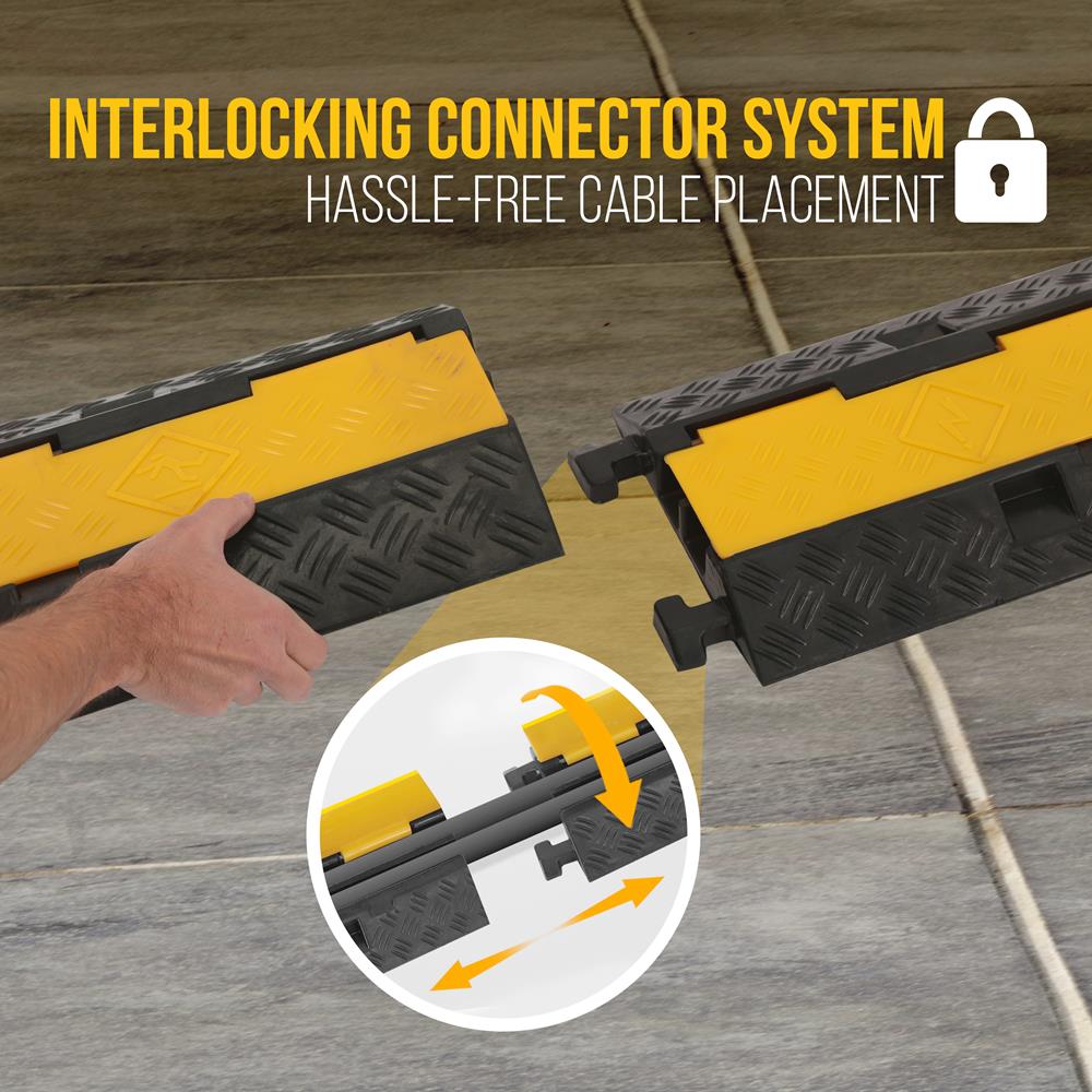 product image number 3 for Pyle Cable / Wire Cover Ramp Track