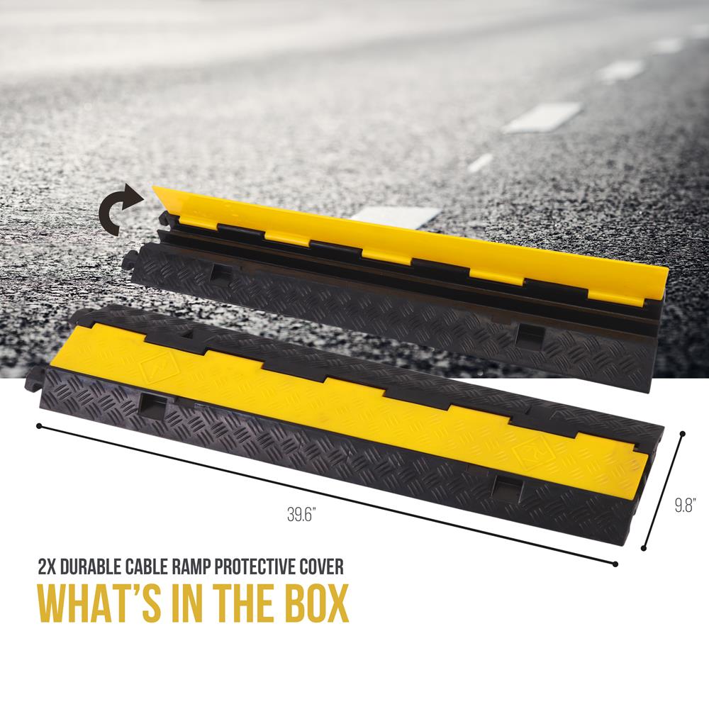 product image number 7 for Pyle Cable / Wire Cover Ramp Track