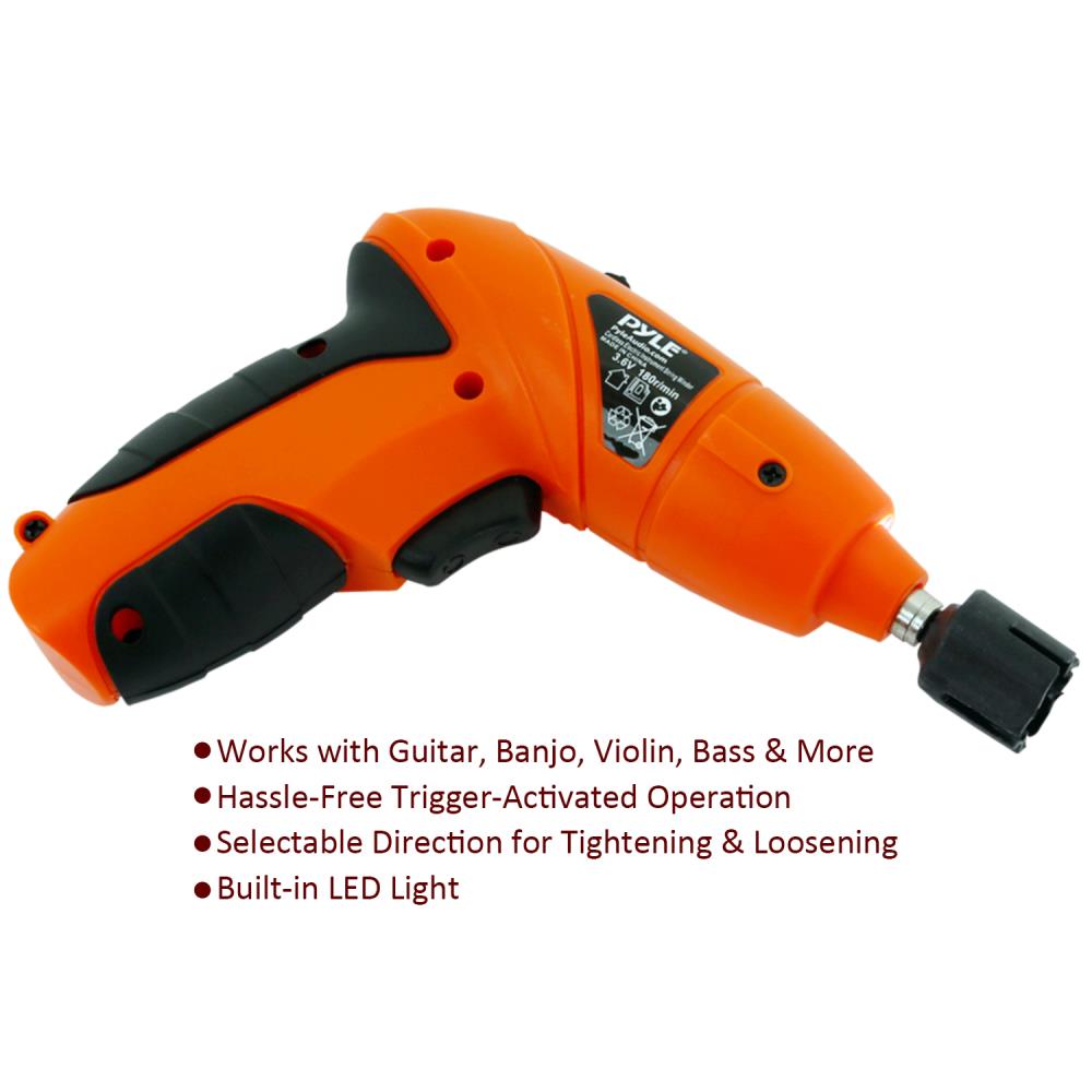 Wireless Guitar String Winder, Rechargeable, LED Light, Universal