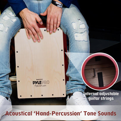 product image number 5 for Pyle Wooden Cajon Percussion Box