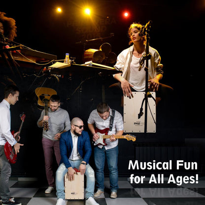 product image number 6 for Pyle Wooden Cajon Percussion Box