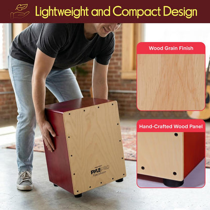 Cajon Drum Box, Rhythmic Sound, Birch Wood, Brown