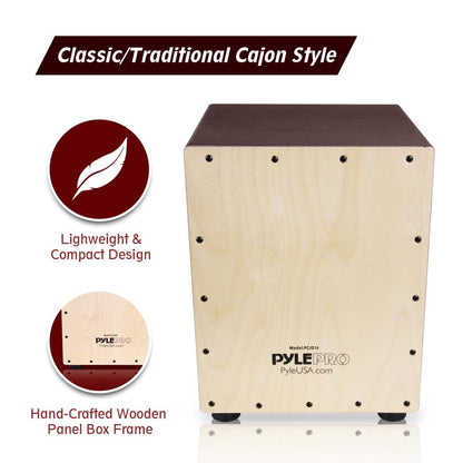product image number 3 for Pyle Stringed Jam Cajon Percussion Box