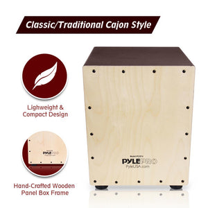 Stringed Jam Cajon Percussion Box – Pyle USA