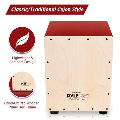 product image number 2 for Pyle Snare-Style Cajon Percussion Box