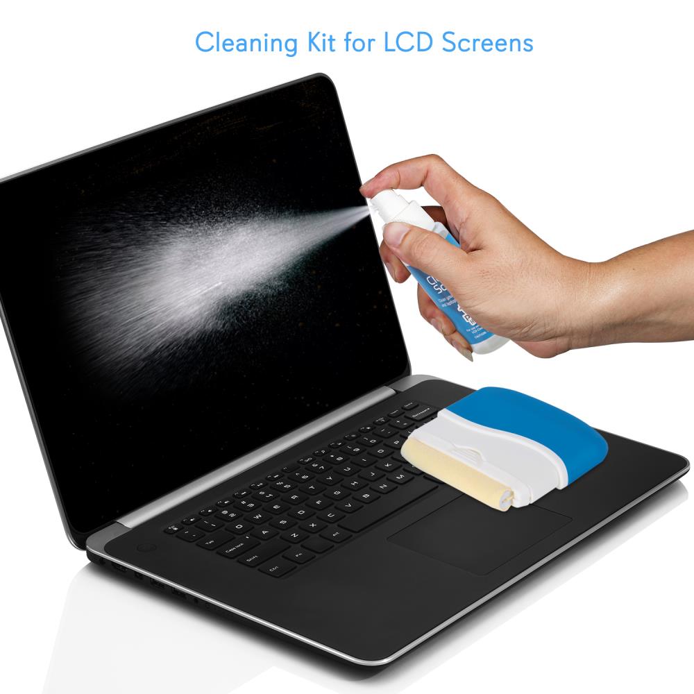 LCD Screen Cleaning Kit - Powerful Clean with 35ML Solution & Brush - Thumbnail 2