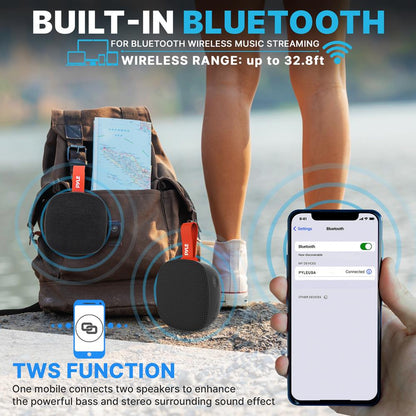 product image number 4 for Pyle Portable Wireless Bt Streaming Mini Spea