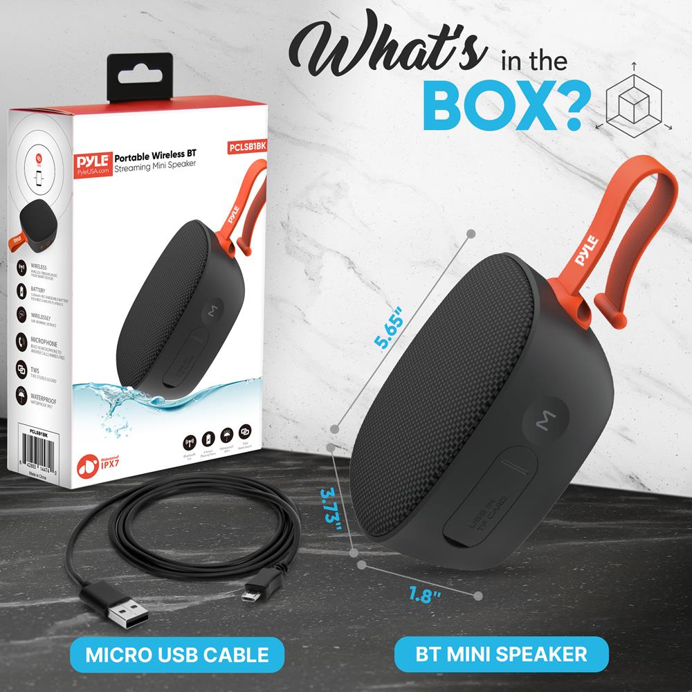 product image number 7 for Pyle Portable Wireless Bt Streaming Mini Spea