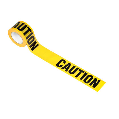 2 Pieces Safety Caution Tape Set 656ft Durable Polyethylene Yellow