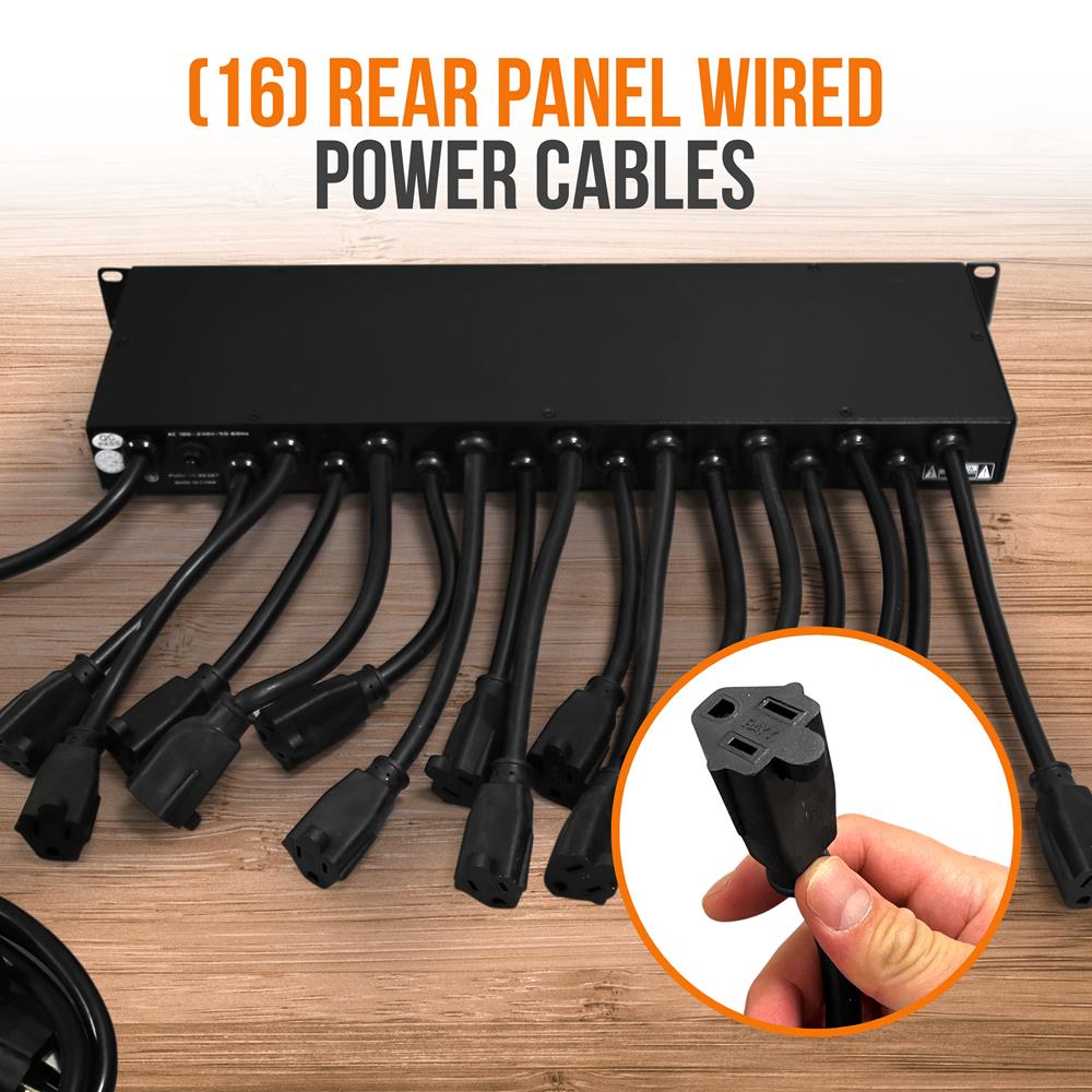 19-Outlet Rackmount Power Strip Surge Protector 4 USB Ports 15FT